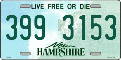 NH license plate 3993153