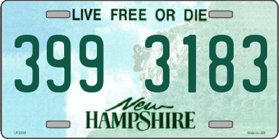 NH license plate 3993183