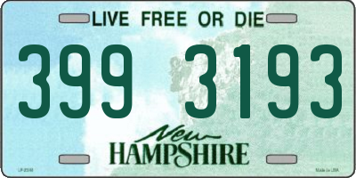 NH license plate 3993193