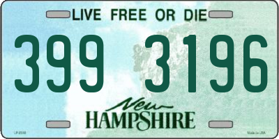 NH license plate 3993196