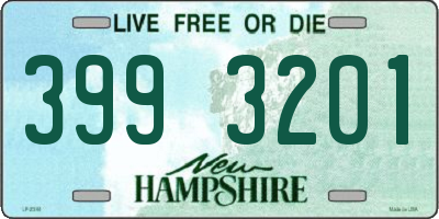 NH license plate 3993201