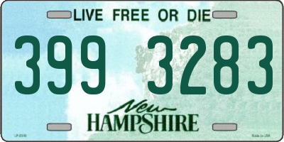 NH license plate 3993283