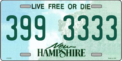 NH license plate 3993333