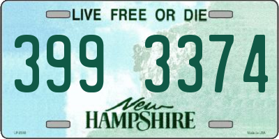 NH license plate 3993374