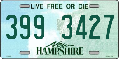 NH license plate 3993427