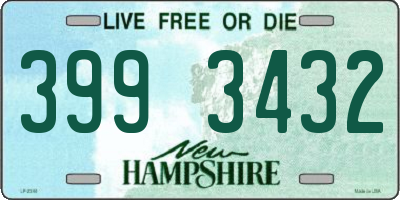 NH license plate 3993432