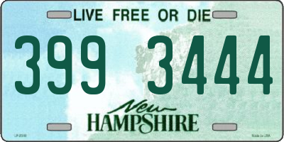 NH license plate 3993444