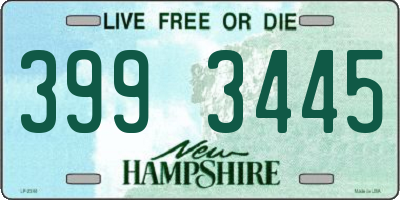 NH license plate 3993445