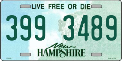 NH license plate 3993489