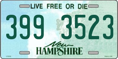 NH license plate 3993523