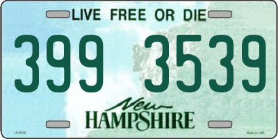 NH license plate 3993539