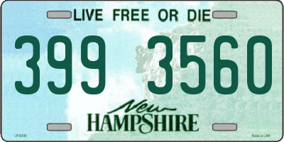 NH license plate 3993560