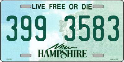 NH license plate 3993583