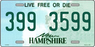 NH license plate 3993599