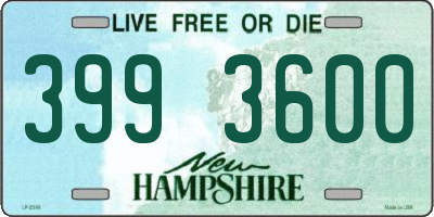 NH license plate 3993600