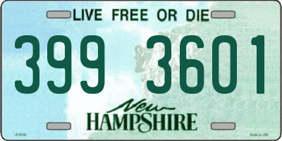 NH license plate 3993601