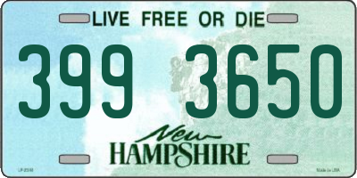 NH license plate 3993650