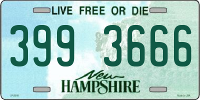 NH license plate 3993666