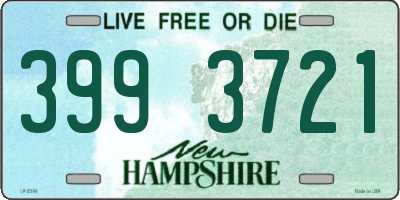 NH license plate 3993721