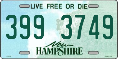 NH license plate 3993749