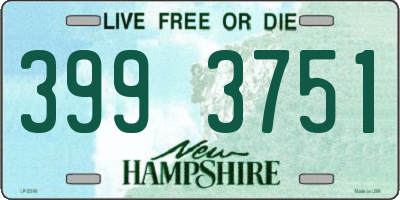 NH license plate 3993751