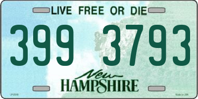 NH license plate 3993793