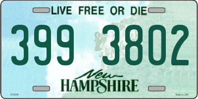 NH license plate 3993802