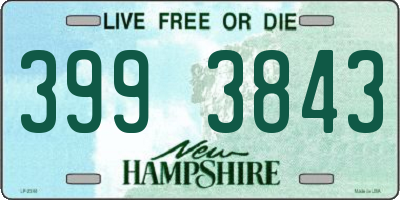 NH license plate 3993843