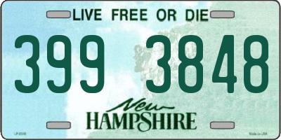 NH license plate 3993848