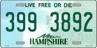 NH license plate 3993892