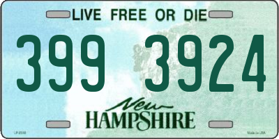 NH license plate 3993924