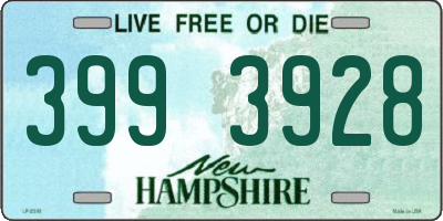 NH license plate 3993928