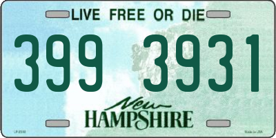 NH license plate 3993931