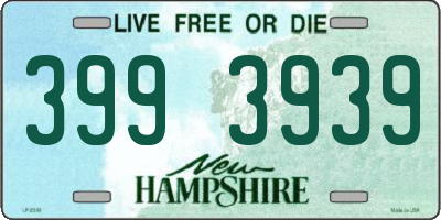 NH license plate 3993939