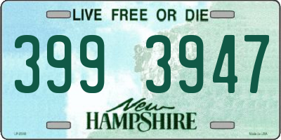 NH license plate 3993947