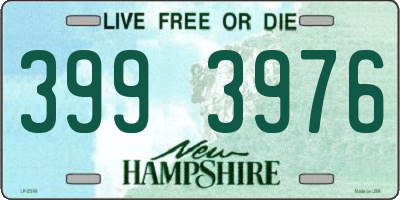 NH license plate 3993976