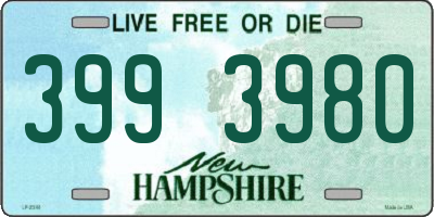NH license plate 3993980