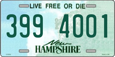 NH license plate 3994001