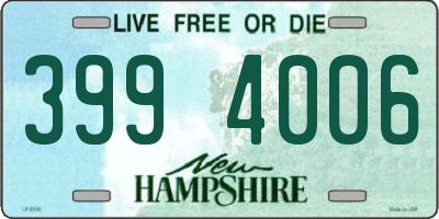 NH license plate 3994006