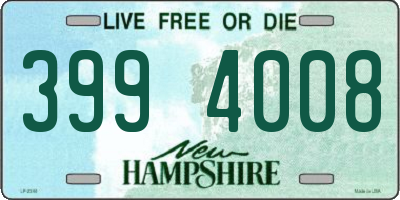 NH license plate 3994008