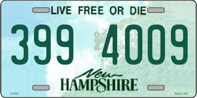 NH license plate 3994009