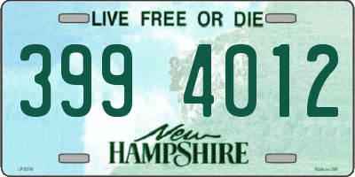 NH license plate 3994012