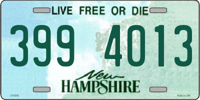 NH license plate 3994013