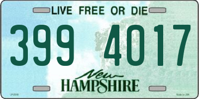 NH license plate 3994017