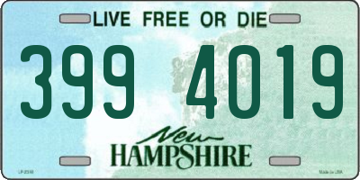 NH license plate 3994019