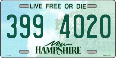 NH license plate 3994020