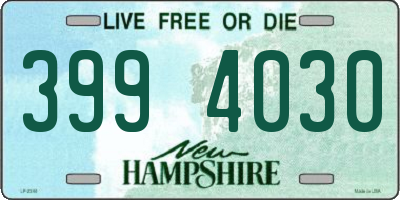 NH license plate 3994030