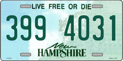 NH license plate 3994031