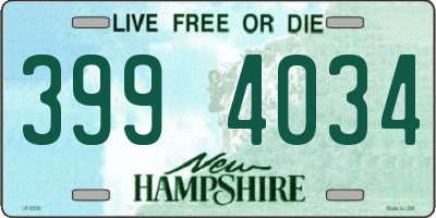 NH license plate 3994034