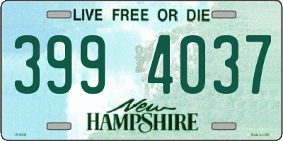 NH license plate 3994037